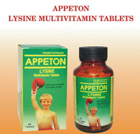 Khoáng chất và Vitamin Appeton lysine multivitamin tablets