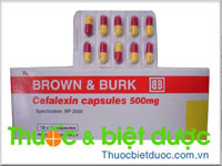 Thuốc Brown & Burk Cephalexin capsules 500mg