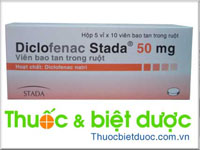 Thuốc Diclofenac stada 50mg